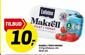 Bunnpris Makrell i tomat original tilbud