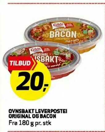 Bunnpris Ovnsbakt leverpostei original og bacon tilbud