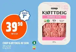 Coop Obs Coop kjøttdeig av svin tilbud