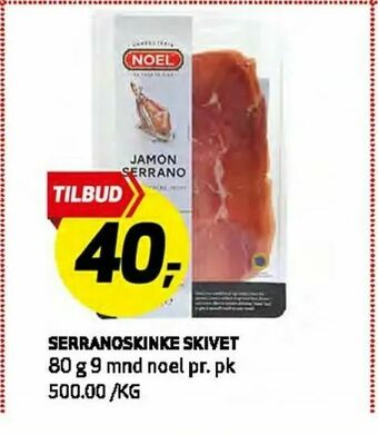 Bunnpris Serranoskinke skivet tilbud
