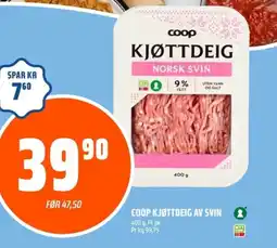 Coop Obs Coop kjøttdeig av svin 2 tilbud