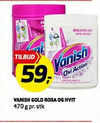 Bunnpris Vanish gold rosa og hvit tilbud