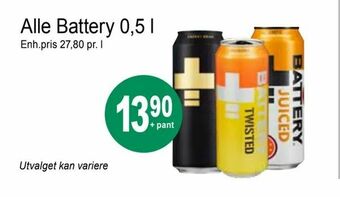 Joker Alle Battery 0,5 l tilbud
