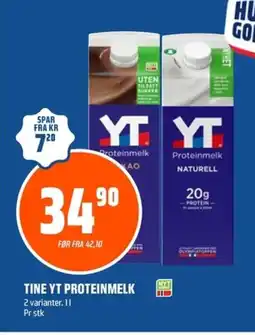 Coop Obs Tine YT proteinmelk tilbud