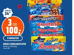 Coop Obs Nidar sjokoladeplater tilbud