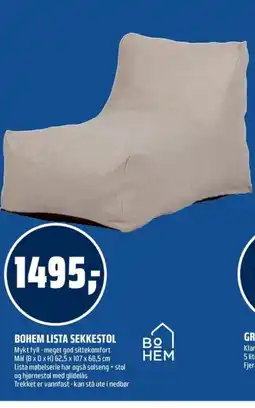 Coop Obs Bohem Lista sekkestol tilbud
