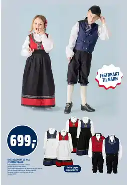 Coop Obs Småtroll Nora og nils festdrakt barn tilbud