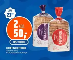 Coop Obs Coop favorittbrød tilbud