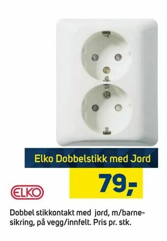 Megaflis Elko Dobbelstikk med Jord tilbud