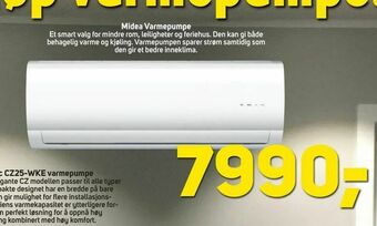 Megaflis Midea Varmepumpe tilbud