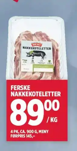 Meny Ferske nakkekoteletter tilbud