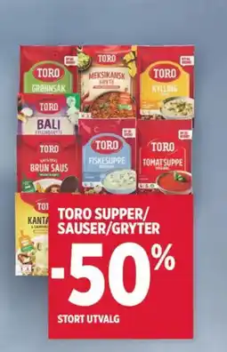 Meny Toro supper/ sauser/gryter tilbud