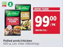Meny Leiv Vidar Pulled pork/chicken tilbud