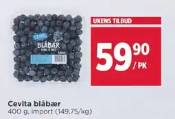 Meny Cevita blåbær tilbud