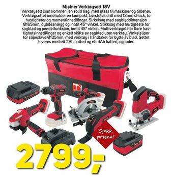 Megaflis Mjølner Verktøysett 18V tilbud