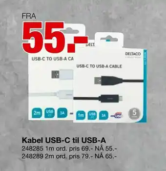 Kabel USB-C til USB-A
