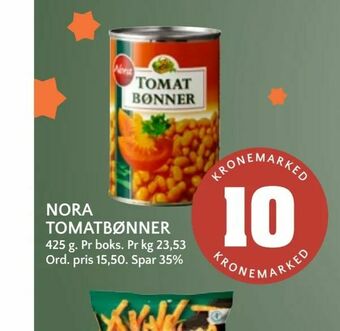 Coop Mega Nora tomatbønner tilbud