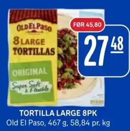 Rema 1000 Old El Paso Tortilla large 8pk tilbud