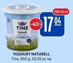 Rema 1000 TINE Yoghurt naturell tilbud
