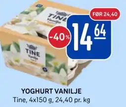Rema 1000 TINE Yoghurt vanilje tilbud