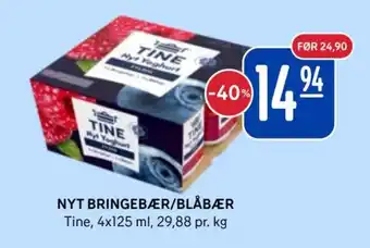 TINE Nyt bringebær/blåbær