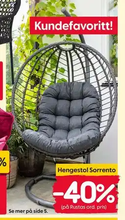 Rusta Hengestol Sorrento tilbud