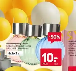 Rusta Solcellebelysning Gräsö tilbud