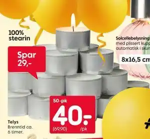 Rusta Telys tilbud