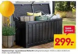 Rusta Oppbevarings- og putekasse Malta M tilbud