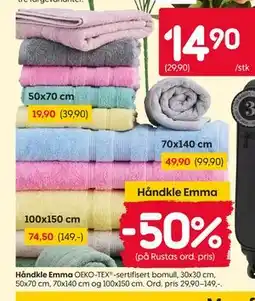 Rusta Håndkle Emma tilbud