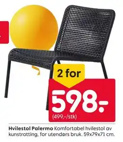 Rusta Hvilestol Palermo tilbud