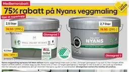 Rusta Nyans veggmaling og Nyans Full Matt edition, Medlemspris tilbud