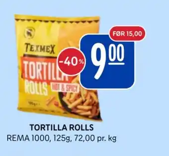 Rema 1000 Tortilla rolls tilbud
