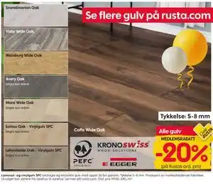 Rusta Laminat- og vinylgulv SPC tilbud