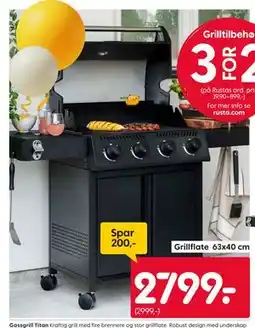 Rusta Grillflate 63x40 cm tilbud