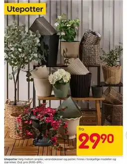 Rusta Utepotter tilbud