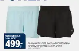 Sport 1 WORKOUT BERLIN 2-IN-1 SHORTS tilbud