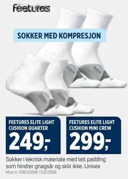 Sport 1 FEETURES ELITE LIGHT CUSHION QUARTER tilbud