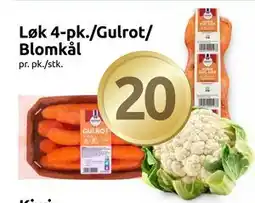 Joker Løk 4-pk./Gulrot/ Blomkål tilbud
