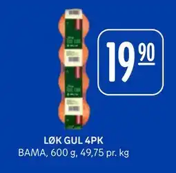 Rema 1000 LØK GUL 4PK tilbud