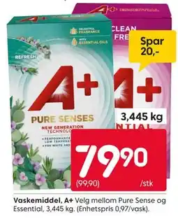 Rusta Vaskemiddel, A+ tilbud