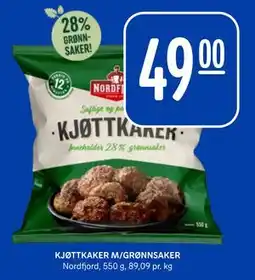 Rema 1000 KJØTTKAKER M/GRØNNSAKER tilbud