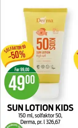 Kiwi SUN LOTION KIDS tilbud