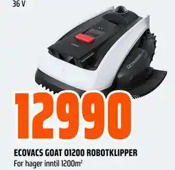 Obs Bygg ECOVACS GOAT O1200 ROBOTKLIPPER tilbud