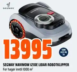 Obs Bygg SEGWAY NAVIMOW I210E LIDAR ROBOTKLIPPER tilbud