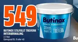 Obs Bygg BUTINOX STILFULLT TREVERK INTERIØRMALING tilbud