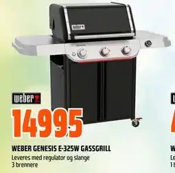 Obs Bygg WEBER GENESIS E-325W GASSGRILL tilbud