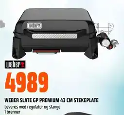 Obs Bygg WEBER SLATE GP PREMIUM 43 CM STEKEPLATE tilbud