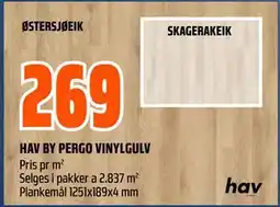 Obs Bygg HAV BY PERGO VINYLGULV tilbud