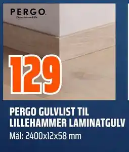 Obs Bygg PERGO GULVLIST TIL LILLEHAMMER LAMINATGULV tilbud